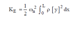 Beam bending energy formula for total kinetic energy KE of a uniform beam